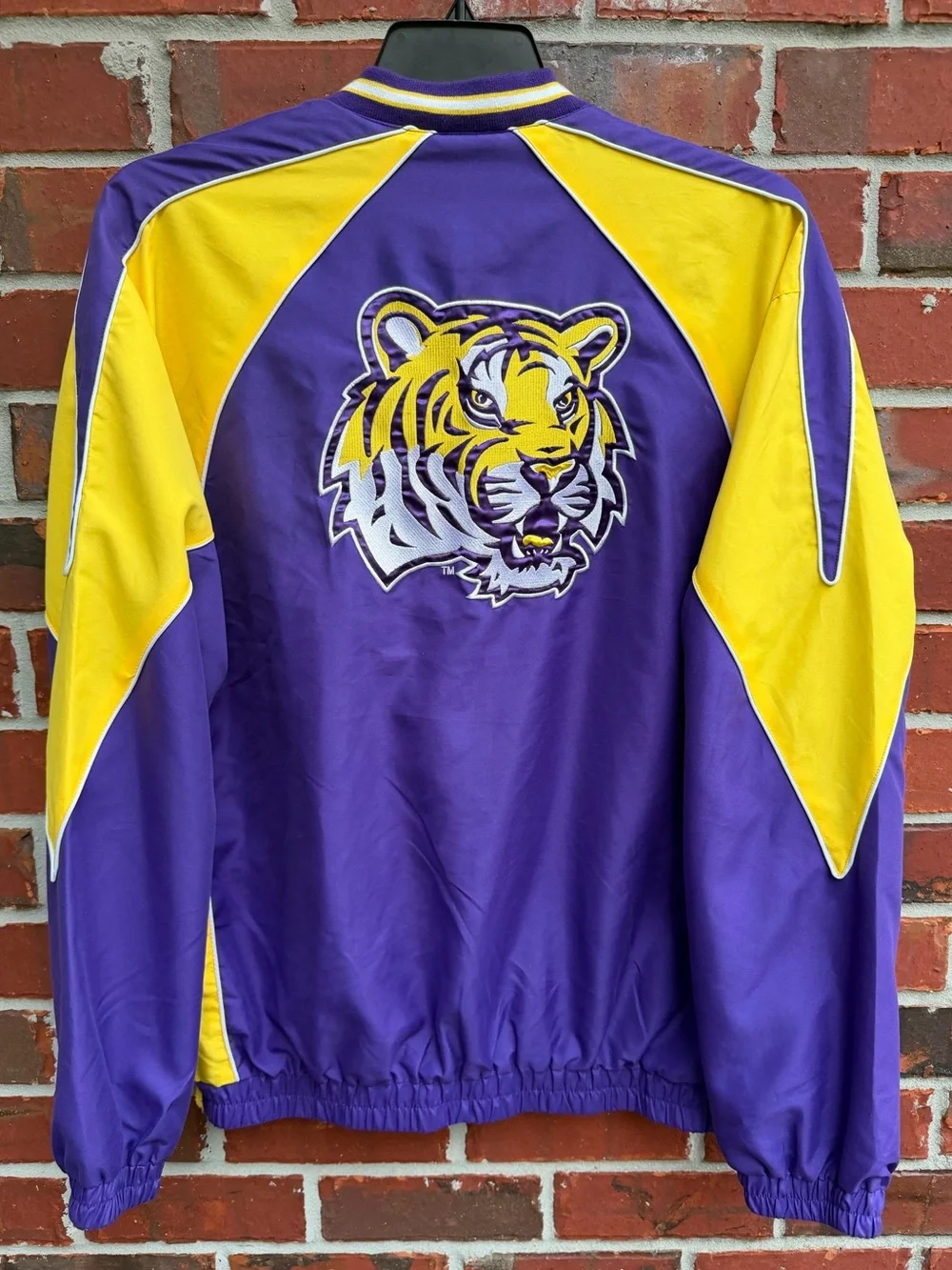 Vintage 58 Sports LSU Tigers Large V-Neck Purple & Gold Embroidered Pullover F8